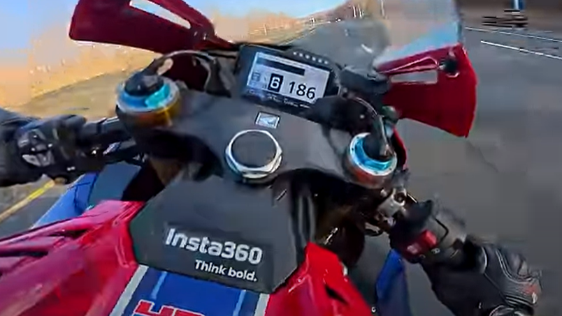 Motorcycle on highway